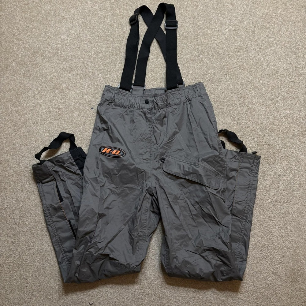 Harley-Davidson Rain Pants Womens Small Gray Waterproof Packable Bib Riding Gorp